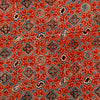Pure Cotton Ajrak Rust With Blue And Black Tiles Hand Block Print blouse Fabric ( 95 cm )