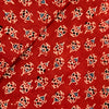 Pure Cotton Ajrak Rust With Tiny Blue Tribal Motif Hand Block Print Fabric