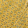 Pure Cotton Ajrak Sandy Brown With Tiny Lotus Motif Hand Block Print Fabric