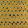 Blouse Piece 0.90 CM Pure Cotton Ajrak Sandy Yellow With Small Motif Hand Block Print Fabric
