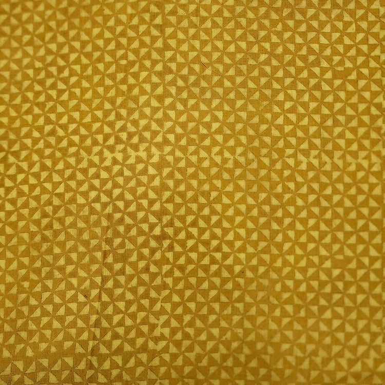 Tumeric Print Pattern Pure Cotton Ajrak Turmeric Dyed With All Over Geometric Pattern Hand B ...