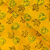 Pure Cotton Ajrak Turmeric Dyed With Mehendi Art Hand Block Print Fabric