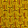 Pure Cotton Ajrak Turmeric Yellow With Rust And Black Tribal Bricks Hand Block Print Fabric