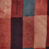 Pure Cotton Ajrak With Blue Rust Black Blocks Hand Block Print Blouse Fabric (1.20 Meter)