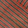 Pure Cotton Ajrak With Brown Black And Rust Stripes Hand Block Print Fabric