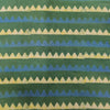 Pure Cotton Akola Dabu Green With Blue And Sandy Yellow Mountain Range Hand Block Print Fabric