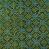 Pure Cotton Akola Dabu Green With Star And Diamond Motifs Hand Block Print Fabric
