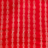 Pure Cotton Akola Dabu Pinkish Red With Leaves Stripes Hand Block Print Fabric