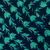 Pure Cotton Akola Dark Teal With Sea Green Creeper Hand Block Print Fabric