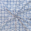 Pure Cotton Akola White With Blue All Over Geometric Hand Block Print Fabric