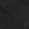 Pure Cotton Black Handloom With Geometric All Over Thread Work Fabric