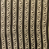Pure Cotton Bagru Black With Creeper Stripes Hand Block Print Fabric
