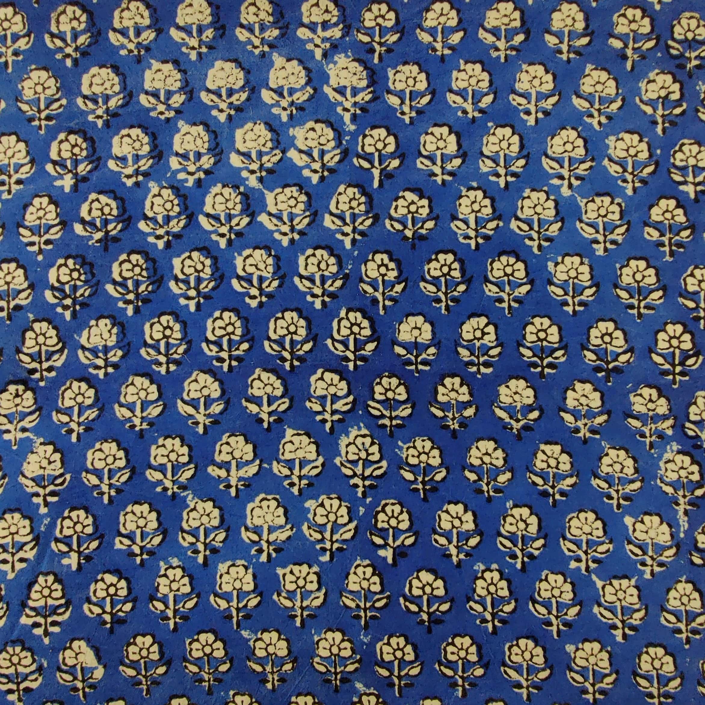 Blue - Block Print Natural Dyed Cotton A-Line Bagru Kurta 04