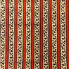 Pure Cotton Bagru Rust With Creeper Stripes Hand Block Print Fabric
