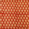 Pure Cotton Bagru Rust With Flower Motif Hand Block Print Fabric
