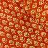 Pure Cotton Bagru Rust With Tiny Flowers Hand Block Print Fabric