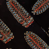 Pure Cotton Black Ajrak With Ajrak Motif Hand Block Print Fabric