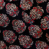 Pure Cotton Black Ajrak With Intricate Motif Hand Block Print Fabric