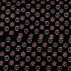 Pure Cotton Black Ajrak With Tiny Tribal Motifs Hand Block Print Fabric
