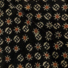 Pure Cotton Black Ajrak With Tiny Tribal Motifs Hand Block Print Fabric