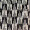 Pure Cotton Special Double Ikkat With Black And Grey  With Triangles Geometric Weave Woven Fabric