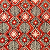 Pure Cotton Dabu Black And Maroon Tribal Motifs Hand Block Print Fabric