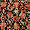 Pure Cotton Black And Red Tribal Motifs Hand Block Print Fabric