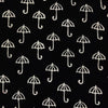 Pure Cotton Black And White With Umbrella Hand Block Print Fabric