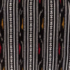 Pure Cotton Black Double Ikkat With Grey Intricate Stripes Hand Woven Blouse piece Fabric ( 1.25 meter )