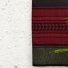 Pure Cotton Black Handloom With Green Red Border Fabric