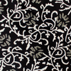 Pure Cotton Black With Grey Flower Jaal Hand Block Print Fabric