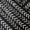 Pure Cotton Black With White And Grey Arrow Head Hand Block Print Fabric
