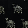 Pure Cotton Black With White Camel Hand Block Print Fabric