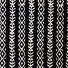 Pure Cotton Black With White Diamond And Fish Bone Stripes Hand Block Print Blouse piece Fabric (1 meter)