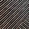 Pure Cotton Black With White Grey Stripes Hand Block Print Fabric