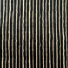 Pure Cotton Black With White Grey Stripes Hand Block Print Fabric