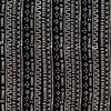 Pure Cotton Black With White Intricate Lines Hand Block Print Blouse Fabric ( 1.30 Meter )