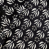 Pure Cotton Black With White Tiny Plant Motifs Hand Block Print Fabric