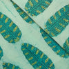 Pure Cotton Blue Green Vanaspati With Corn Ajrak Motifs Hand Block Print Fabric