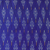 Pure Cotton Blue Mercerised Ikkat With Tree Weaves Handwoven Fabric