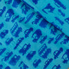 Pure Cotton Blue With Cars Hand Block Print Fabric