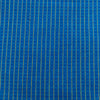 Pure Cotton Blue With Yellow Stitch And Tiny Dot Stripes Handloom Fabric