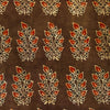 Pure Cotton Brown Ajrak With Ajrak Motif Hand Block Print Fabric