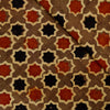 Pure Cotton Brown Ajrak With Ajrak Stars Hand Block Print Fabric
