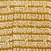 Pure Cotton Brown Dabu Sanskrut Script Hand Block Printed Fabric