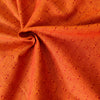 Pure Cotton Brown Orange Tiny Leno Weave Woven Fabric