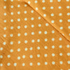 Pure Cotton Brown Yellow Dabu Polka Hand Block Print blouse Fabric ( 1 meter )