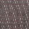 Pure Cotton Coffee Brown With Cream Small Lines Woven Fabric