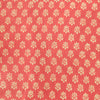 Pure Cotton Coral Mauve Dabu With Tiny Shrub Hand Block Print Fabric
