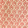 Pure Cotton Cream Akola Dabu With Red Grass Plant Hand Block Print Fabric